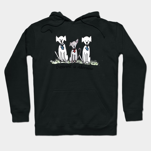 Different is Adorable Hoodie by worksofheart